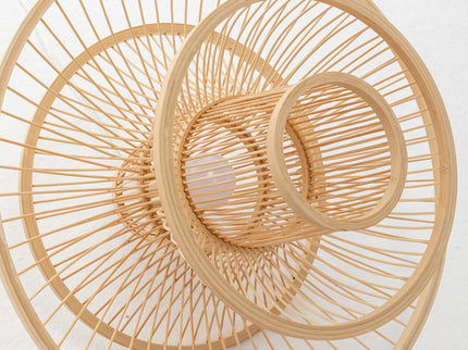 Aurora Natural Hand-Woven Bamboo 3-Layer Pendant Lamp Light