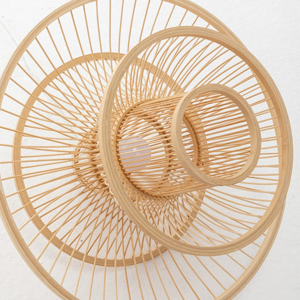 Aurora Natural Hand-Woven Bamboo 3-Layer Pendant Lamp Light