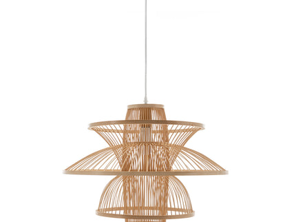 Aurora Natural Hand-Woven Bamboo 3-Layer Pendant Lamp Light