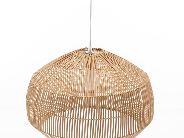 Solara Sphere Natural Hand-Woven Bamboo Cage Pendant Lamp Light