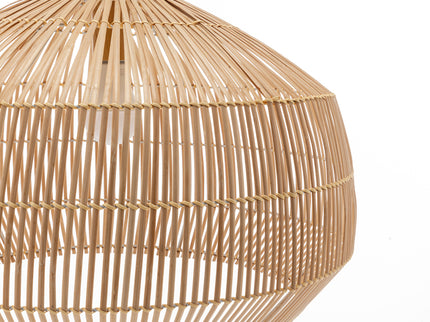 Solara Sphere Natural Hand-Woven Bamboo Cage Pendant Lamp Light