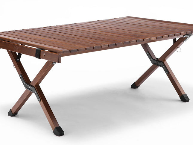 93cm Foldable Bamboo Outdoor Camping Table Waterproof Wood Wooden Travel - Large