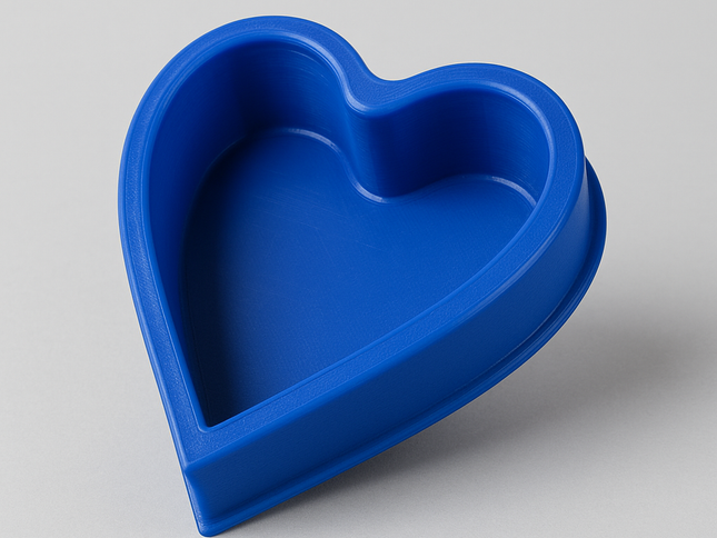 Heart-Shaped Silicone Baking Mould – Blue