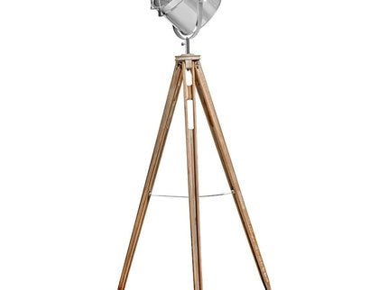 Nautical Tripod Floor Lamp Search Light Modern Chrome Head with Mesh