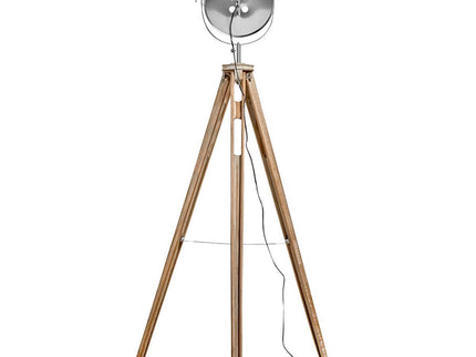 Nautical Tripod Floor Lamp Search Light Modern Chrome Head with Mesh