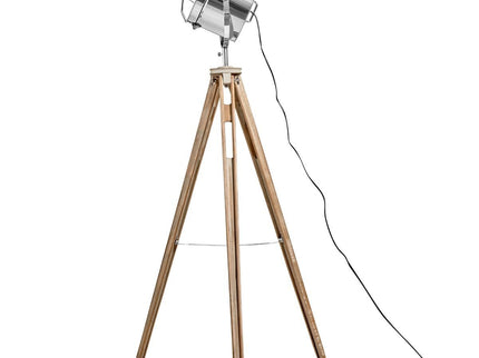 Nautical Tripod Floor Lamp Search Light Modern Chrome Head with Mesh