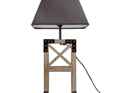 Designer Wooden TABLE LAMP Modern Rustic Geo Industrial Retro  Desk Light