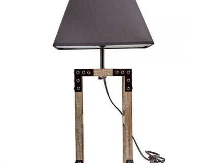 Designer Wooden TABLE LAMP Modern Rustic Geo Industrial Retro  Desk Light