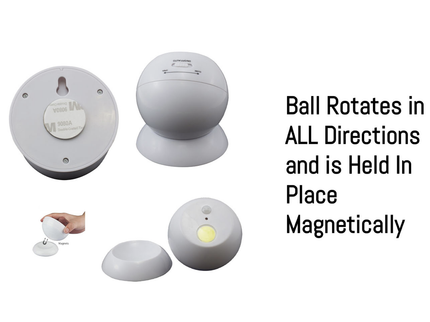 Brillar Motion Activated Swivel Ball Light - White