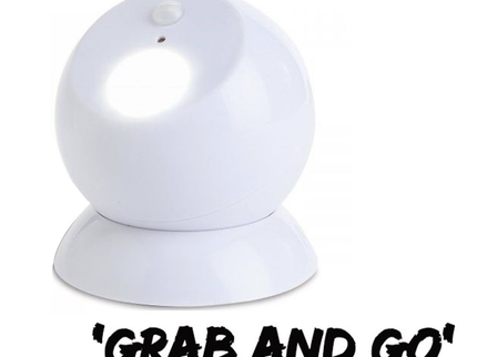 Brillar Motion Activated Swivel Ball Light - White