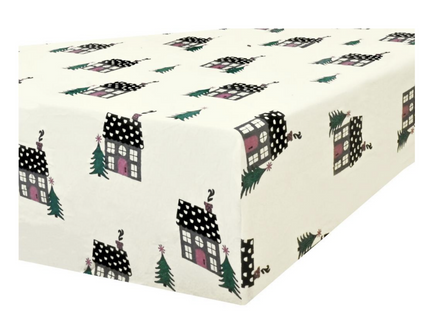 Queen Luxury 100% Cotton Flannelette Fitted Bed Sheet Xmas Flannel - Beige