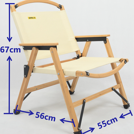 4 Chairs & 1 Table Set Bamboo Camping Folding Portable Outdoor Picnic Travel BBQ