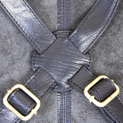 2x Pierre Cardin Professional Leather Apron Butcher Woodwork Barber Chef - Black