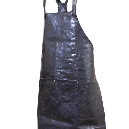 2x Pierre Cardin Professional Leather Apron Butcher Woodwork Barber Chef - Black
