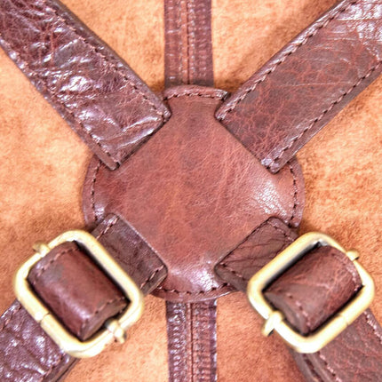 2x Pierre Cardin Professional Leather Apron Butcher Woodwork  Barber - Chestnut