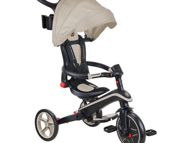 Globber EXPLORER Trike 4in1 FOLDABLE - Taupe