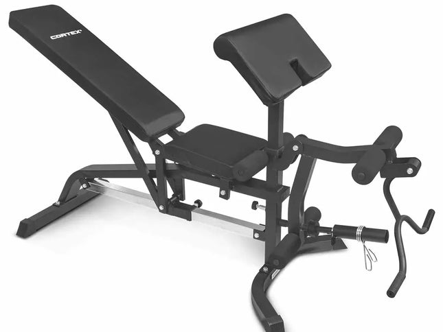 CORTEX BN-11 Exercise FID Bench + 85kg Olympic Tri-Grip Weight Plate and Dumbbell Package