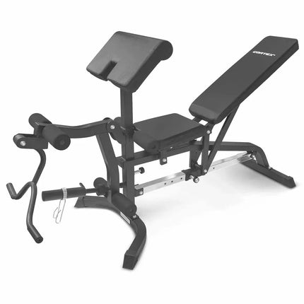 CORTEX BN-11 Exercise FID Bench + 85kg Olympic Tri-Grip Weight Plate and Dumbbell Package