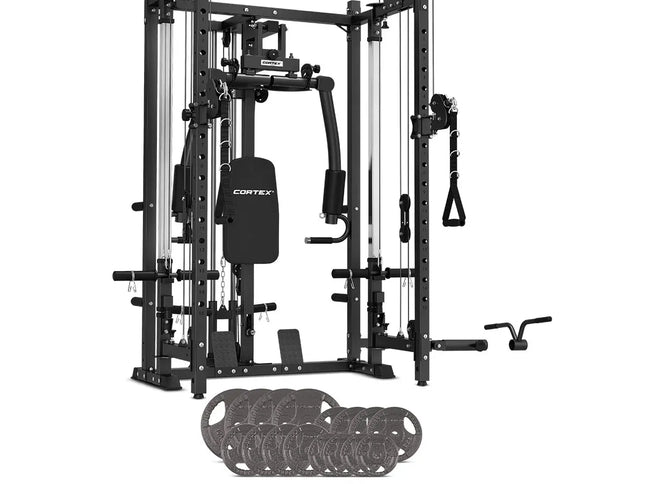 CORTEX PR5 Folding Power Rack with 90kg Standard Tri-Grip Weight & Bar Set