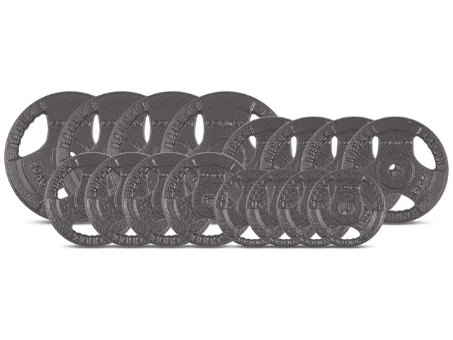 CORTEX 90kg Tri-Grip Standard Barbell Weight Set with Weight Tree 25mm