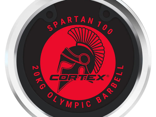 CORTEX SPARTAN100 7ft 20kg Olympic Barbell (Black Oxide) with Lockjaw Collars