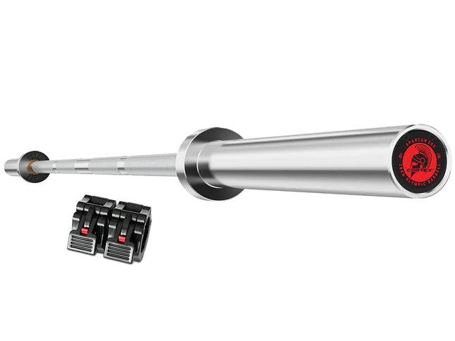 CORTEX SPARTAN205 7ft 20kg Olympic Barbell (Hard Chrome) with Lockjaw Collars