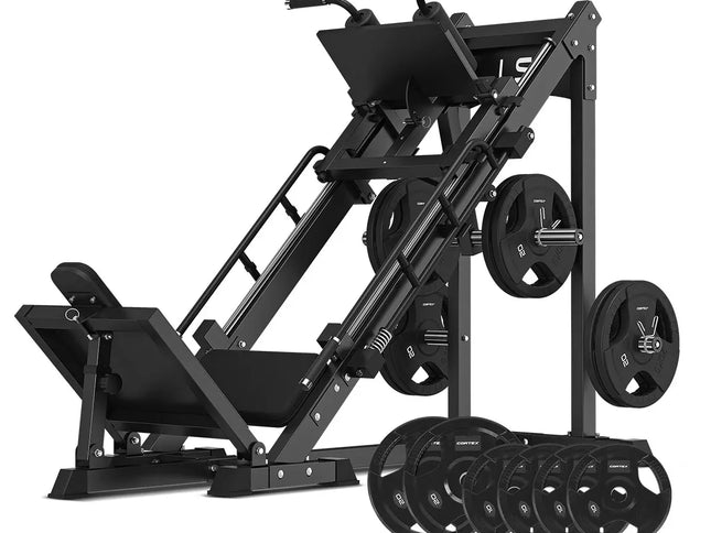 LSG GLP100 Leg Press/Hack Squat with 100kg Olympic Tri-Grip Plates