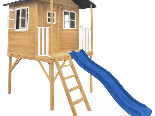 Lifespan Kids Burleigh Cubby House with 2.2m Slide (Blue)