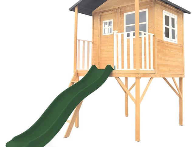 Lifespan Kids Burleigh Cubby House with 2.2m Slide (Green)