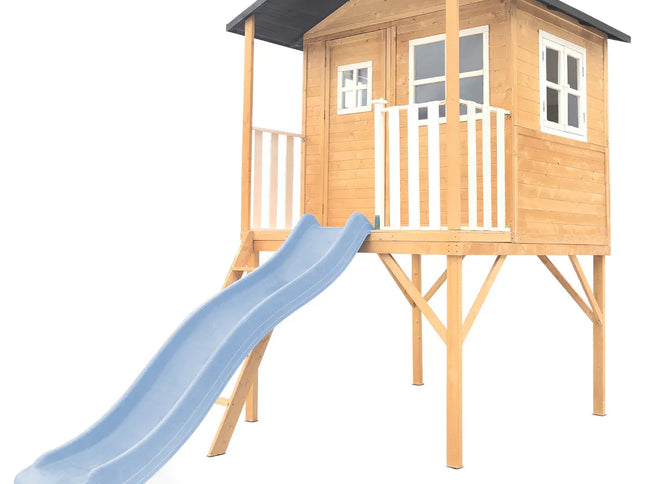 Lifespan Kids Burleigh Cubby House with 2.2m Slide (Pastel Blue)