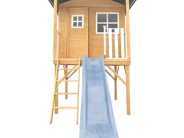 Lifespan Kids Burleigh Cubby House with 2.2m Slide (Pastel Blue)