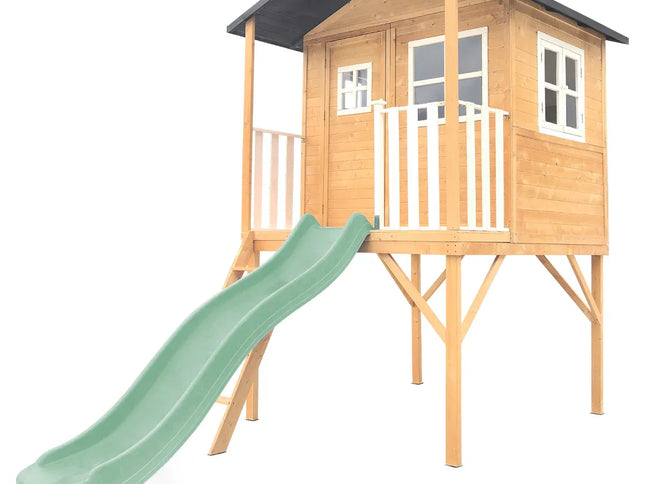 Lifespan Kids Burleigh Cubby House with 2.2m Slide (Pastel Green)