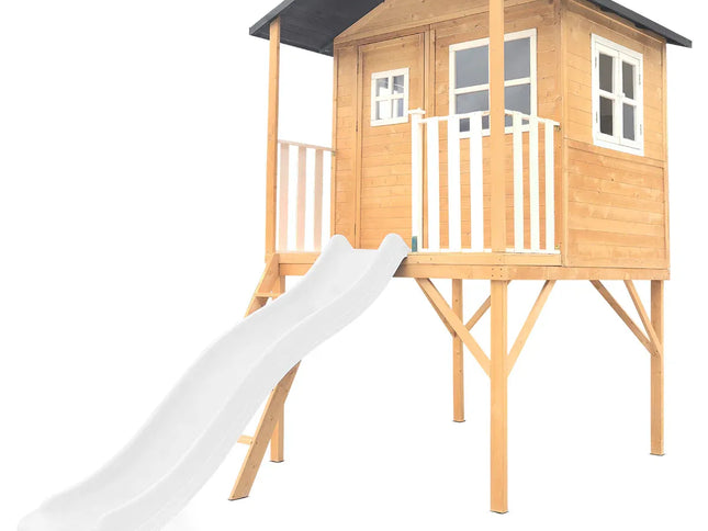 Lifespan Kids Burleigh Cubby House with 2.2m Slide (White)