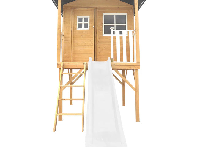Lifespan Kids Burleigh Cubby House with 2.2m Slide (White)