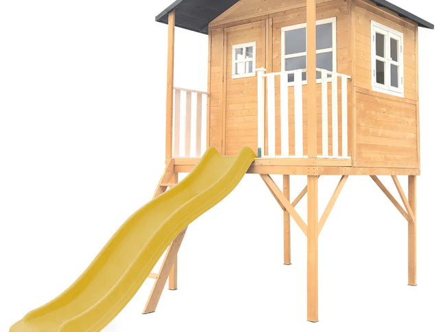 Lifespan Kids Burleigh Cubby House with 2.2m Slide (Yellow)