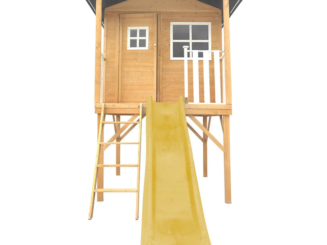 Lifespan Kids Burleigh Cubby House with 2.2m Slide (Yellow)