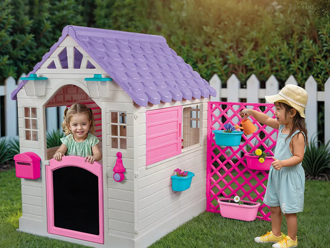 Lifespan Kids Garden Playhouse with Pink Fence