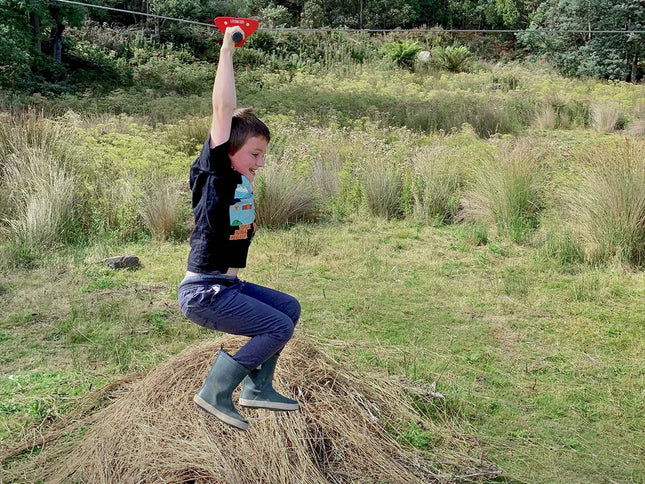 Lifespan Kids Woomera Flying Fox + Red Monkey Swing