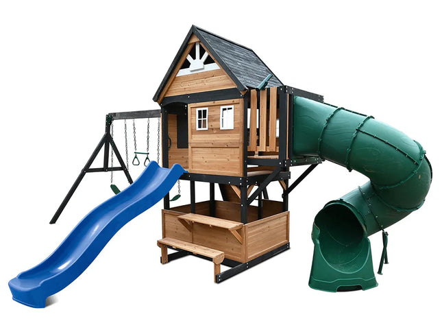 Lifespan Kids Claremont Swing Set & Play Centre with 2.2m Slide (Blue)