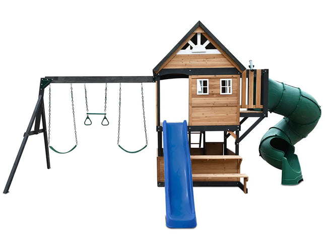 Lifespan Kids Claremont Swing Set & Play Centre with 2.2m Slide (Blue)
