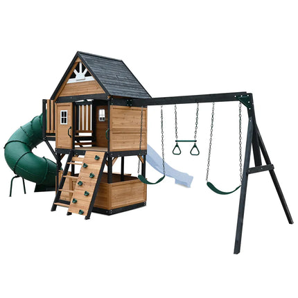 Lifespan Kids Claremont Swing Set & Play Centre with 2.2m Slide (Pastel Blue)