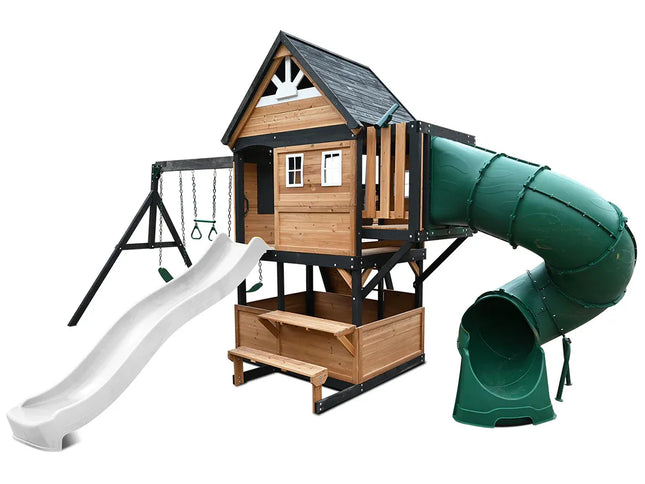 Lifespan Kids Claremont Swing Set & Play Centre with 2.2m Slide (White)