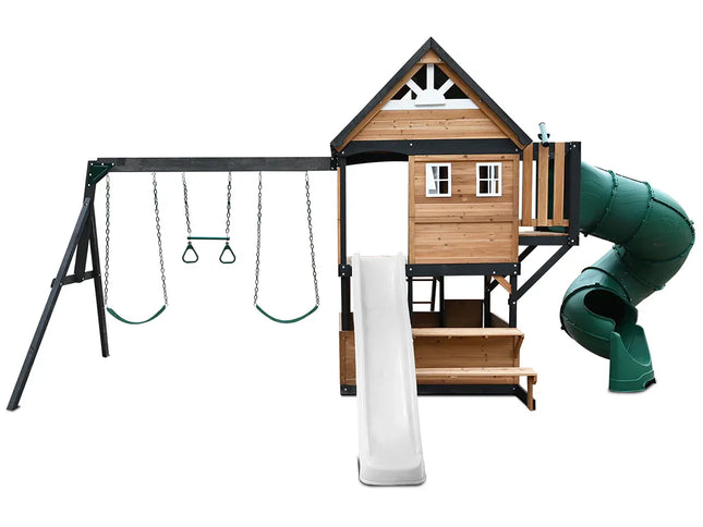 Lifespan Kids Claremont Swing Set & Play Centre with 2.2m Slide (White)