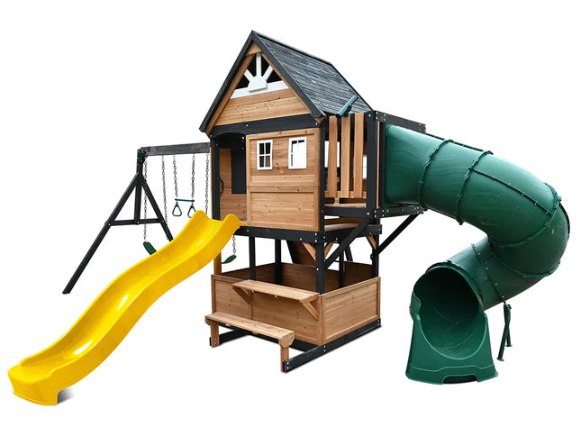 Lifespan Kids Claremont Swing Set & Play Centre with 2.2m Slide (Yellow)