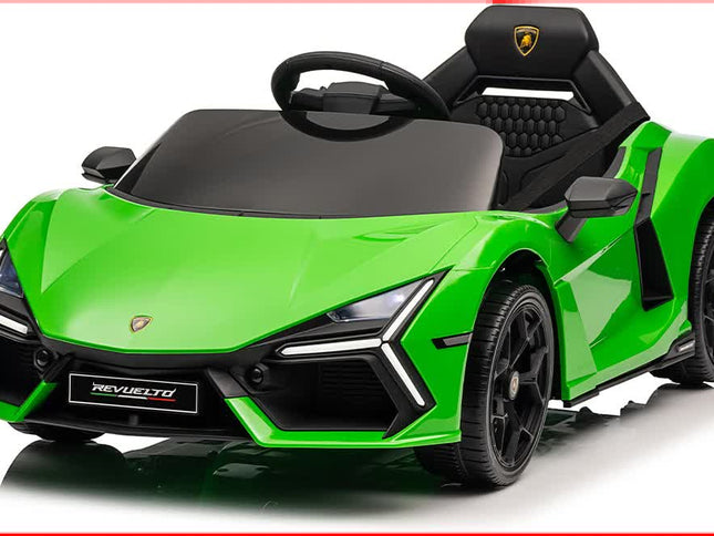 Lamborghini Revuelto Licensed Ride on 12V Remote Control Power Battery Car With Scissor door – Green