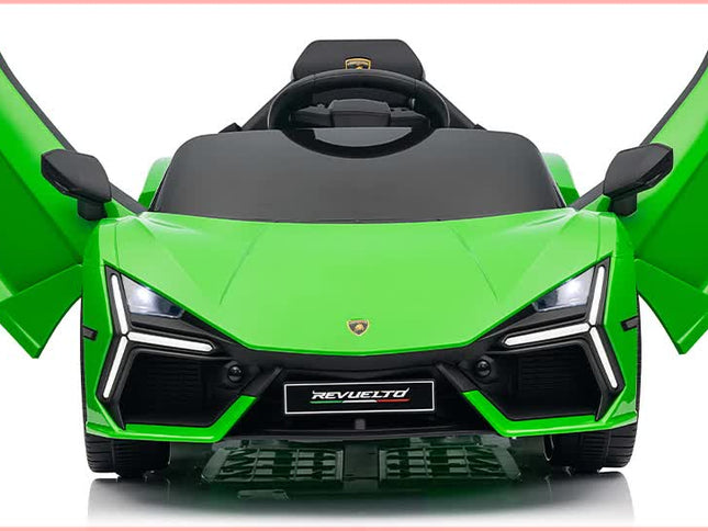 Lamborghini Revuelto Licensed Ride on 12V Remote Control Power Battery Car With Scissor door – Green