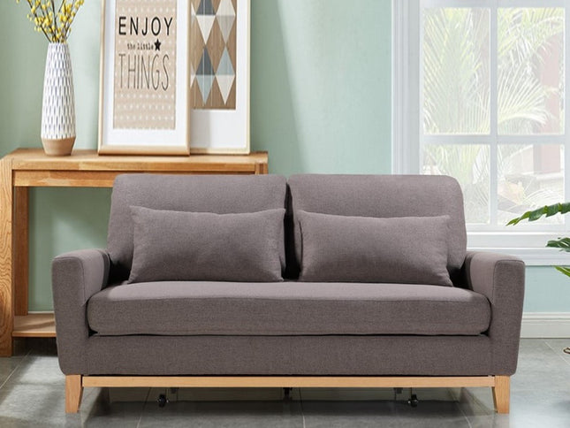 SHASA 2 Seater Pull-out Sofa bed Grey taupe