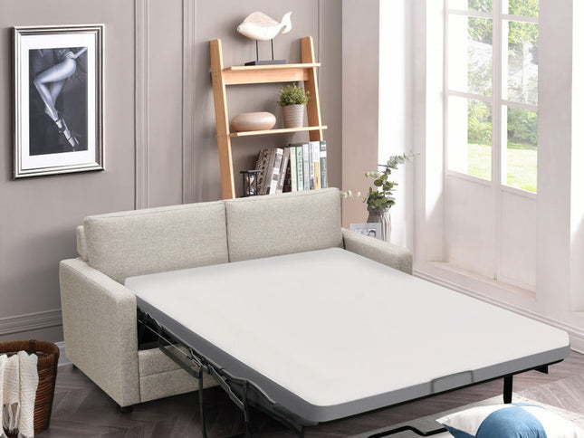 RAY 2 Seater Sofa bed with Separate Foam Mattress- Light grey