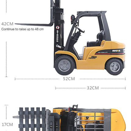 Huina 1/10 RC ForkLift Industrial Construction Engineering Vehicle Toy Trailer