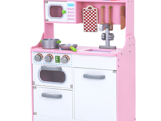Kids Wooden Kitchen Pretend Play Set Toy Toddlers Children Cooking